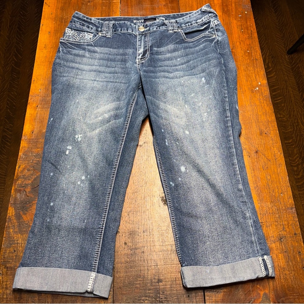 Rhythm in Blues‎ Women's Denim Capris, Size 14